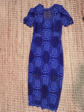 Alexis Royal Blue Lace Midi Dress